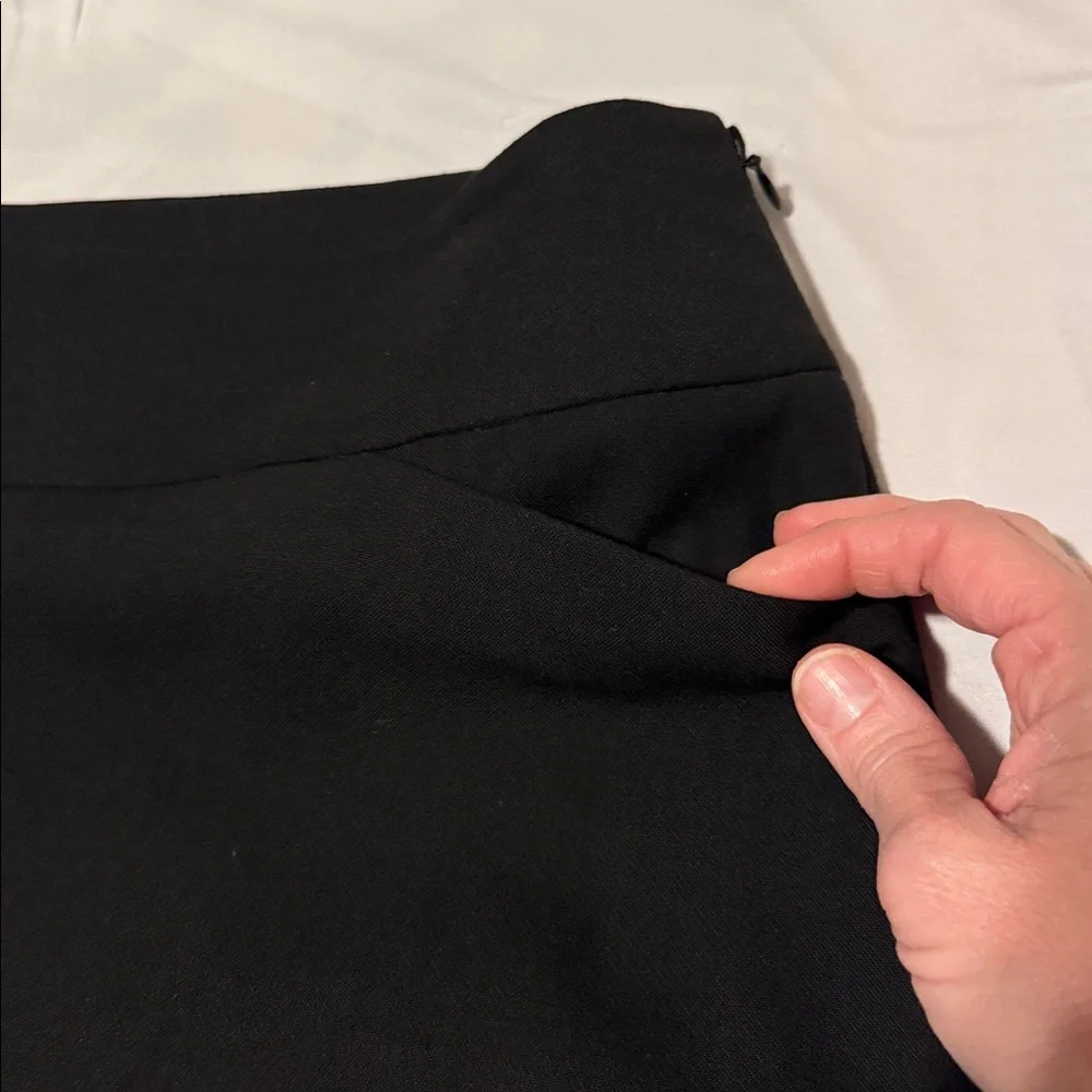 LOFT Ann Taylor Classic Black Mini Skirt with Horizontal Pockets